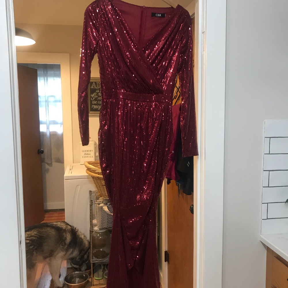 Full length sequined gown